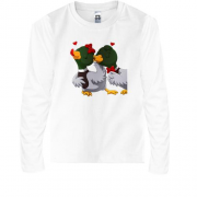 Детская футболка с длинным рукавом Duck couple