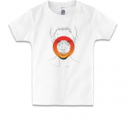 Детская футболка Portrait with an orange circle