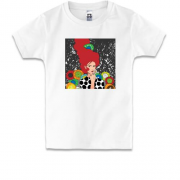 Детская футболка Redhead girl with flowers