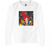 Детская футболка с длинным рукавом Redhead girl with flowers