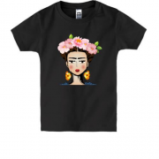 Дитяча футболка Girl with pink flowers