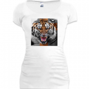 Женская удлиненная футболка Swag с тигром