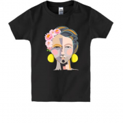 Детская футболка Woman with pop art portrait