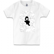 Детская футболка Black and white art girls