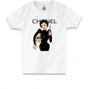Детская футболка Chanel woman with knife