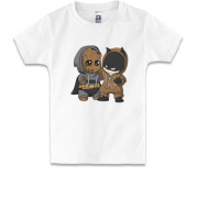 Детская футболка Baby groot and batman