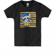 Детская футболка Baby raccoon in a cap
