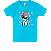 Детская футболка Baby raccoon girl