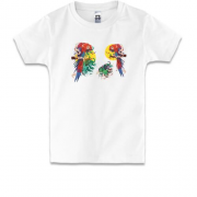 Детская футболка Parrots bright art