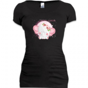 Подовжена футболка Baby elephant pink