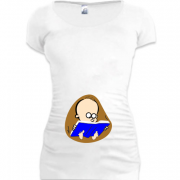 Женская удлиненная футболка Ребенок с книжкой