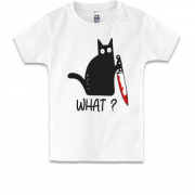 Детская футболка What cat