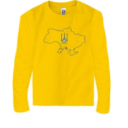 Детская футболка с длинным рукавом Cборная Украины 2020-2021