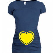 Женская удлиненная футболка Сердце 2