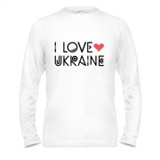 Чоловічий лонгслів I Love Ukraine (2)