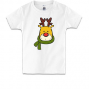 Детская футболка Стилизованный олень в шарфе