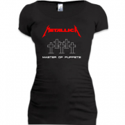 Женская удлиненная футболка Metallica - Master of puppets