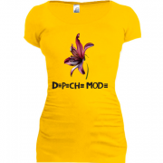 Женская удлиненная футболка Depeche Mode orchid
