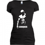 Женская удлиненная футболка Conquer