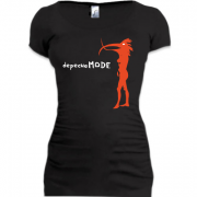 Женская удлиненная футболка Depeche Mode quaint