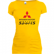 Женская удлиненная футболка Mitsubishi Motor Sports