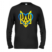 Лонгслив герб Украины с сердцем