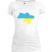 Подовжена футболка Стилізована мапа України