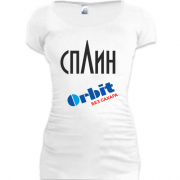 Женская удлиненная футболка Сплин (Орбит без сахара)