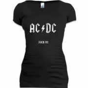 Женская удлиненная футболка AC/DC Rock on