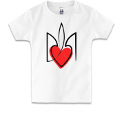 Дитяча футболка стилізований Тризуб із серцем