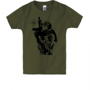 Дитяча футболка дівчина-солдат ЗСУ