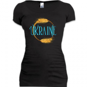 Подовжена футболка Ukraine (кільце з колосків)