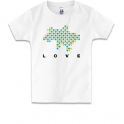 Дитяча футболка Love Ukraine (Мапа)