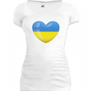 Женская удлиненная футболка Люблю Украину