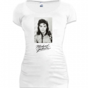 Женская удлиненная футболка Michael Jackson (2)