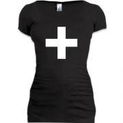 Подовжена футболка з хрестом - розпізнавальним знаком ЗСУ