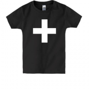 Дитяча футболка з хрестом - розпізнавальним знаком ЗСУ