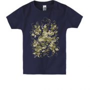 Дитяча футболка з камуфляжними квітами