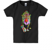 Дитяча футболка з неоновим леопардом