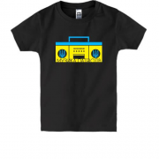 Детская футболка Музыка патриотов (магнитофон)