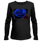 Лонгслив Темно-синяя роза