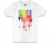 Детская футболка Зебра из красок
