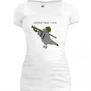 Подовжена футболка Укрпоштівський голуб