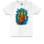 Детская футболка со стилизованным Тризубом - якорем