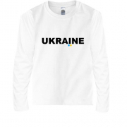 Детская футболка с длинным рукавом Ukraine (надпись)