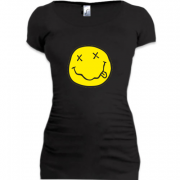 Женская удлиненная футболка NIRVANA Smile