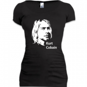 Женская удлиненная футболка Kurt Cobain