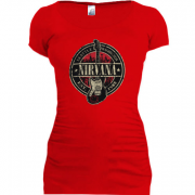 Женская удлиненная футболка Nirvana est. 1988