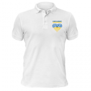 Чоловіча футболка-поло Ukraine (серце із зірок)