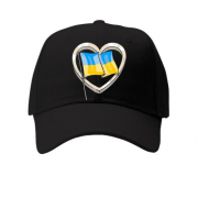 Кепка Флаг Украины в стилизованном сердце